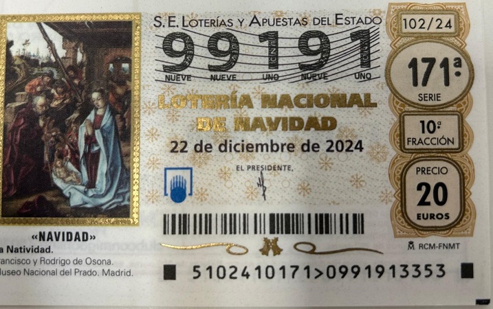 Lotería de Navidad ANMOPYC 2024